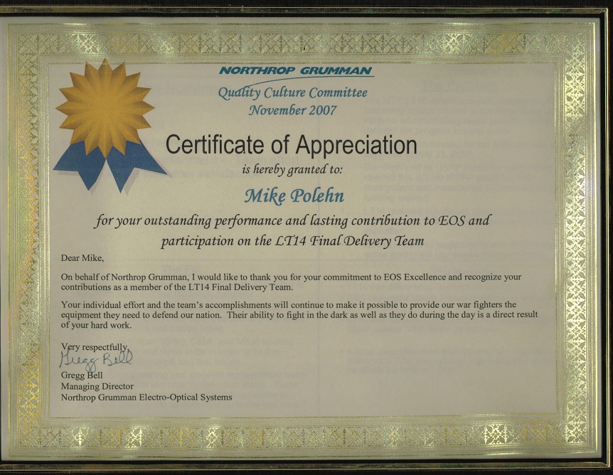 Northrop Grumman Recognition